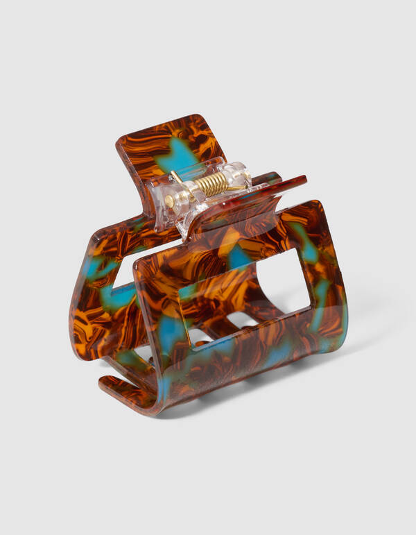 Square Haarklem Bruin/Turquoise SHOEBY ACCESSOIRES