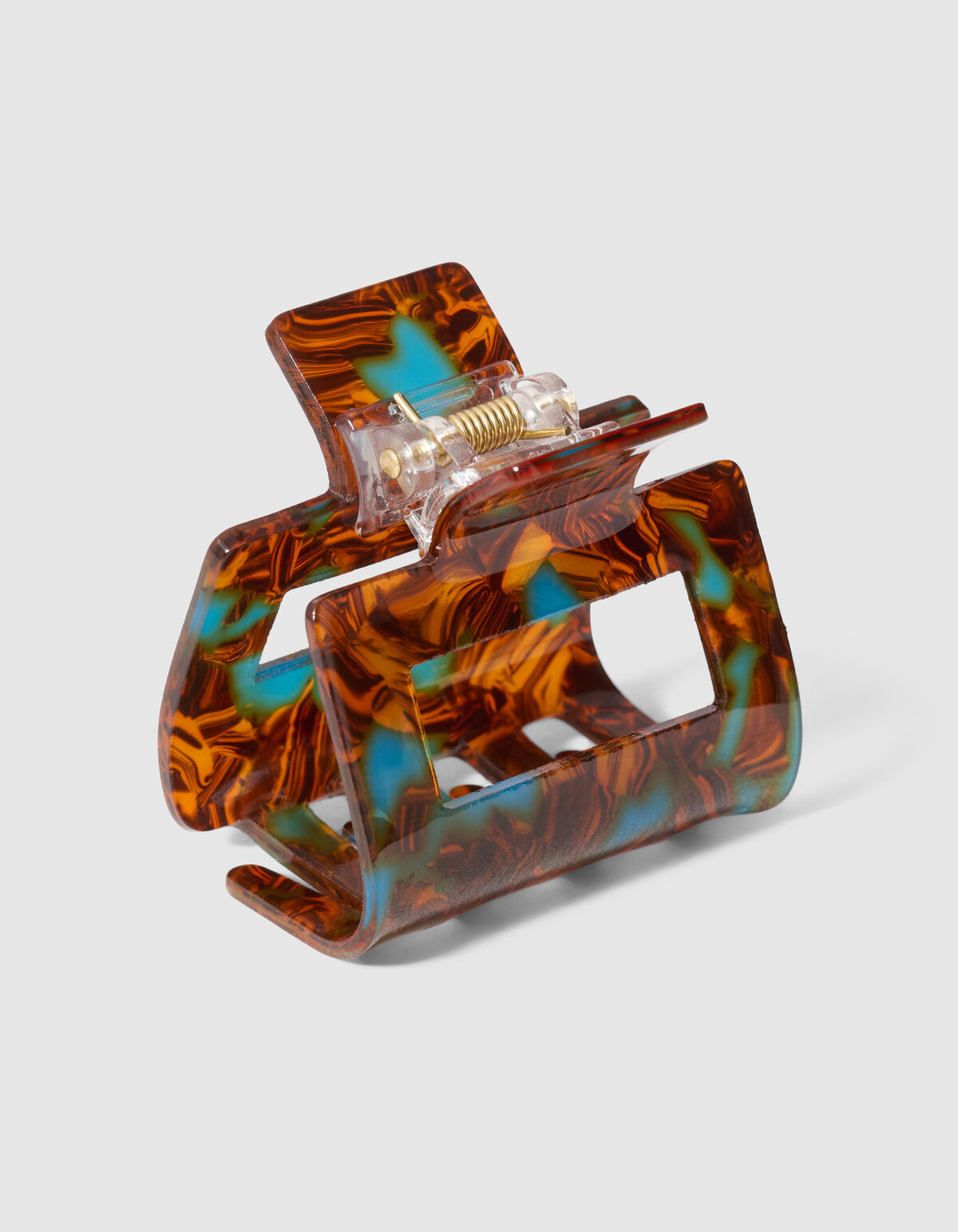 Square Haarklem Bruin/Turquoise SHOEBY ACCESSOIRES