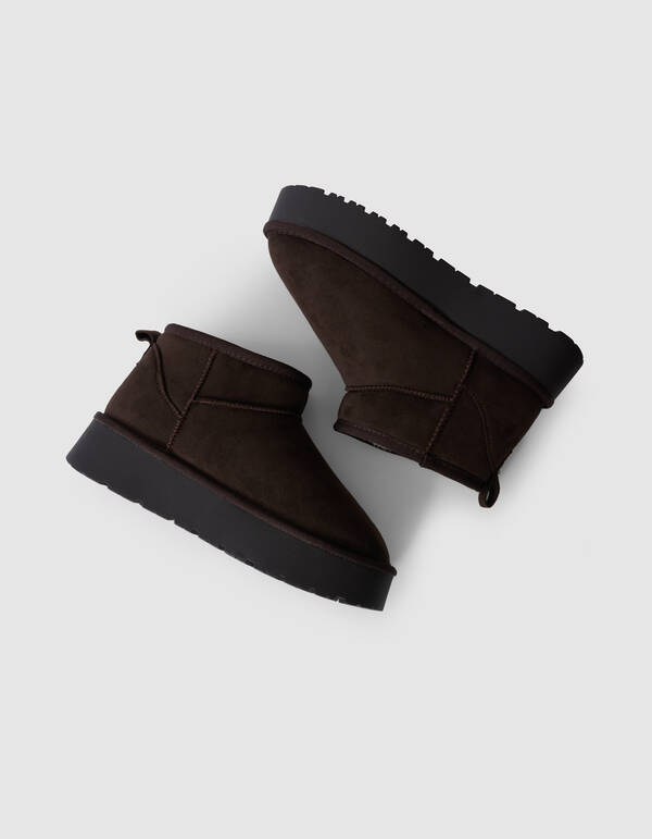 Zachte Korte Laarzen Donkerbruin SHOEBY SHOES