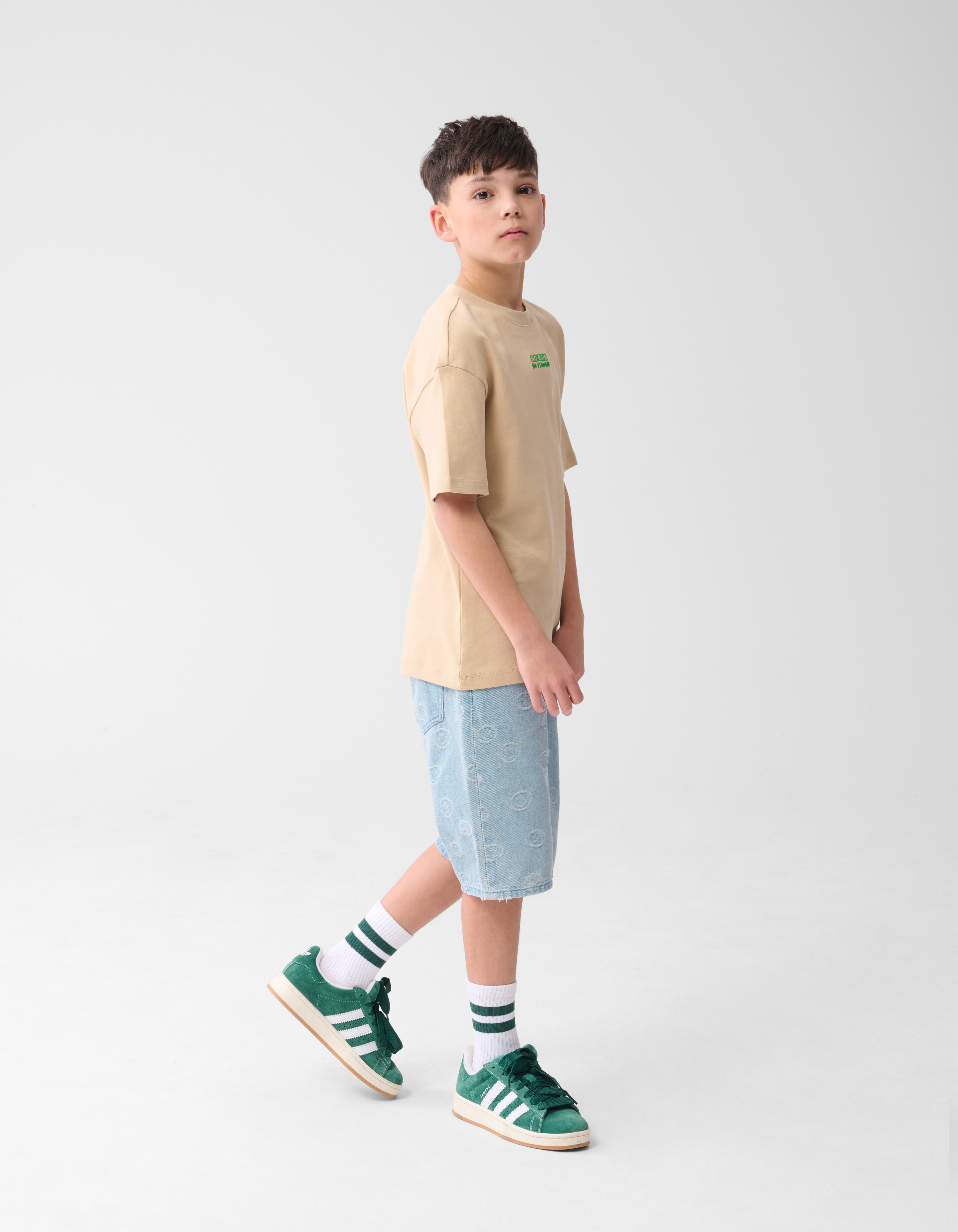 Tekst T-shirt Zand SHOEBY BOYS