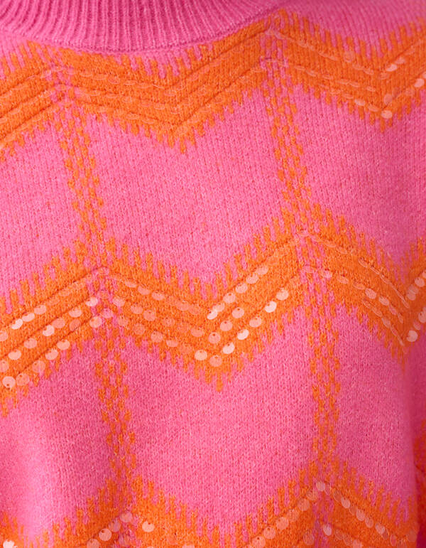 Sequin Dames Trui Roze By Furmey SHOEBY WOMEN