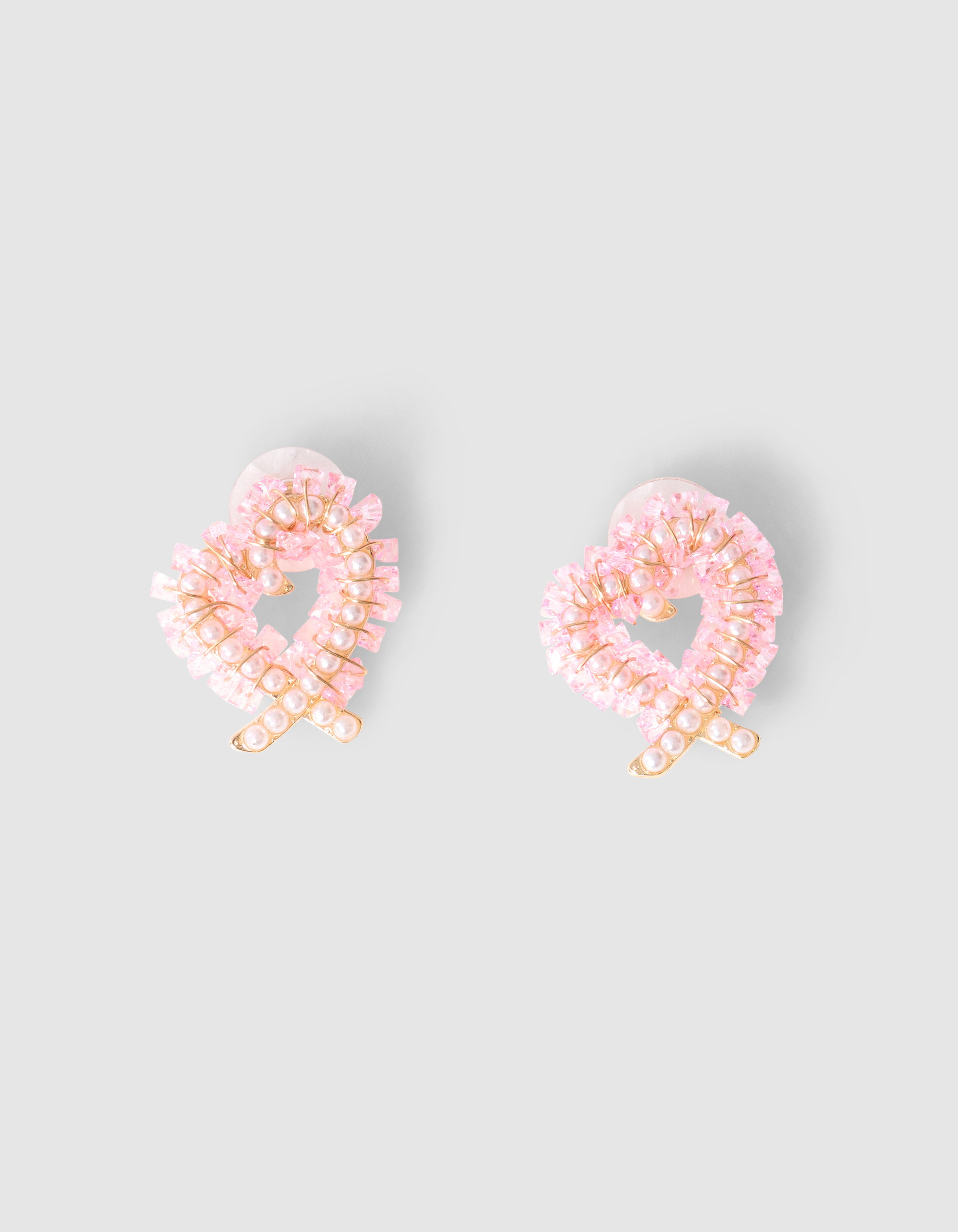 Heart Beads Oorbellen Roze SHOEBY ACCESSOIRES