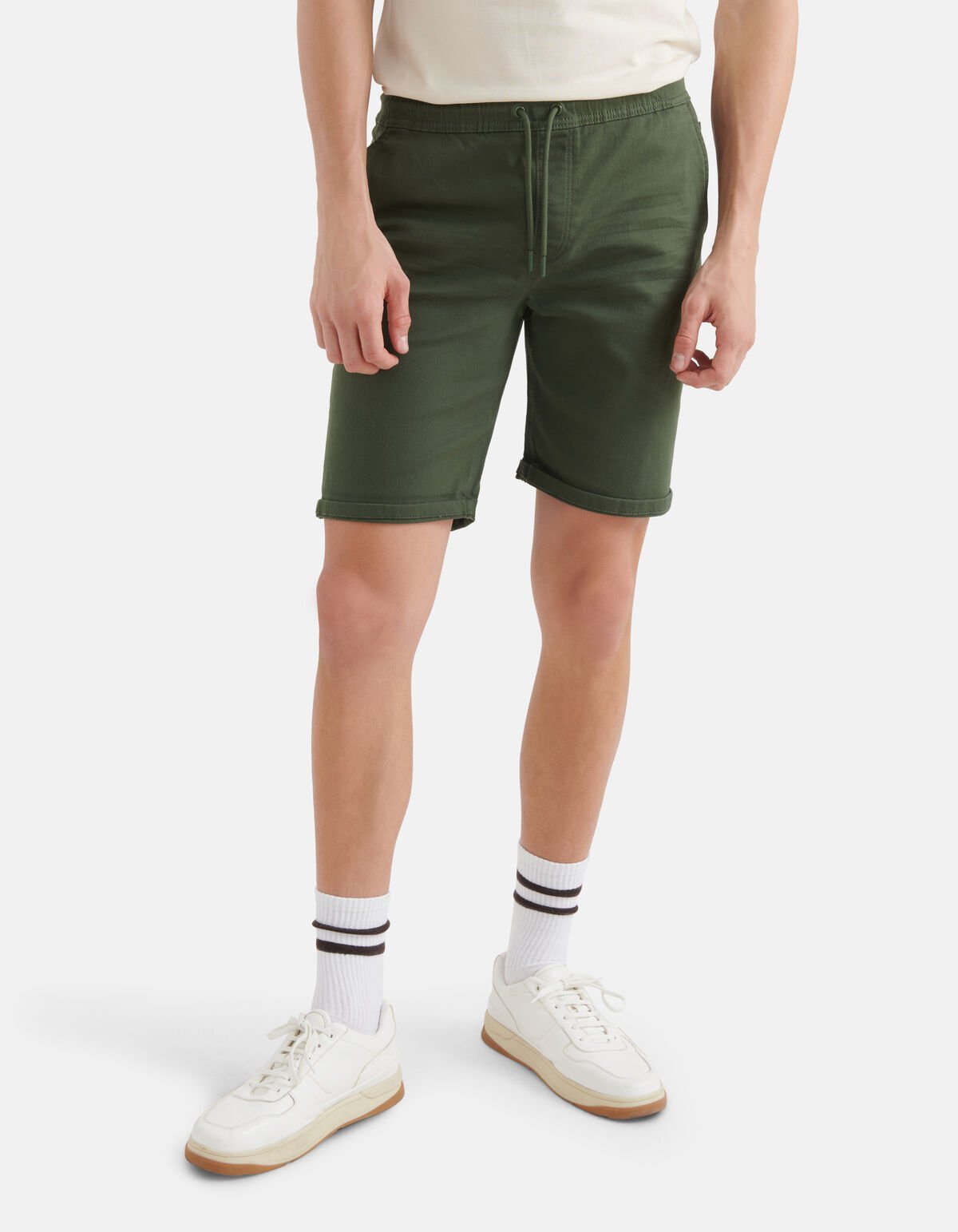Jog Denim Short Olijfgroen SHOEBY MEN
