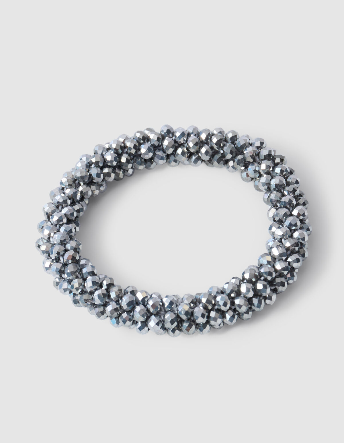 Beaded Haarelastiek Zilver SHOEBY ACCESSOIRES