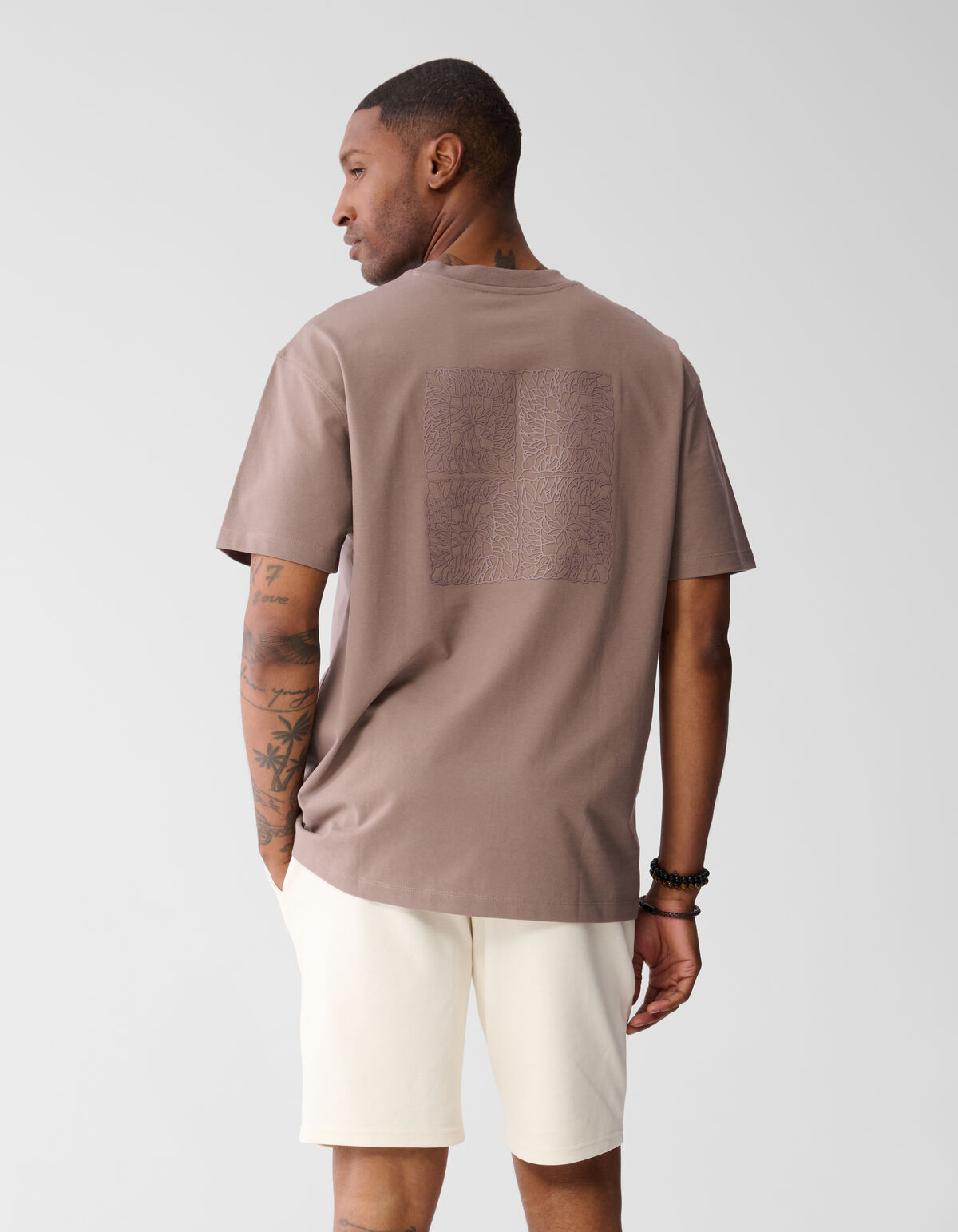 Crochet T-shirt Lichtbruin SHOEBY MEN