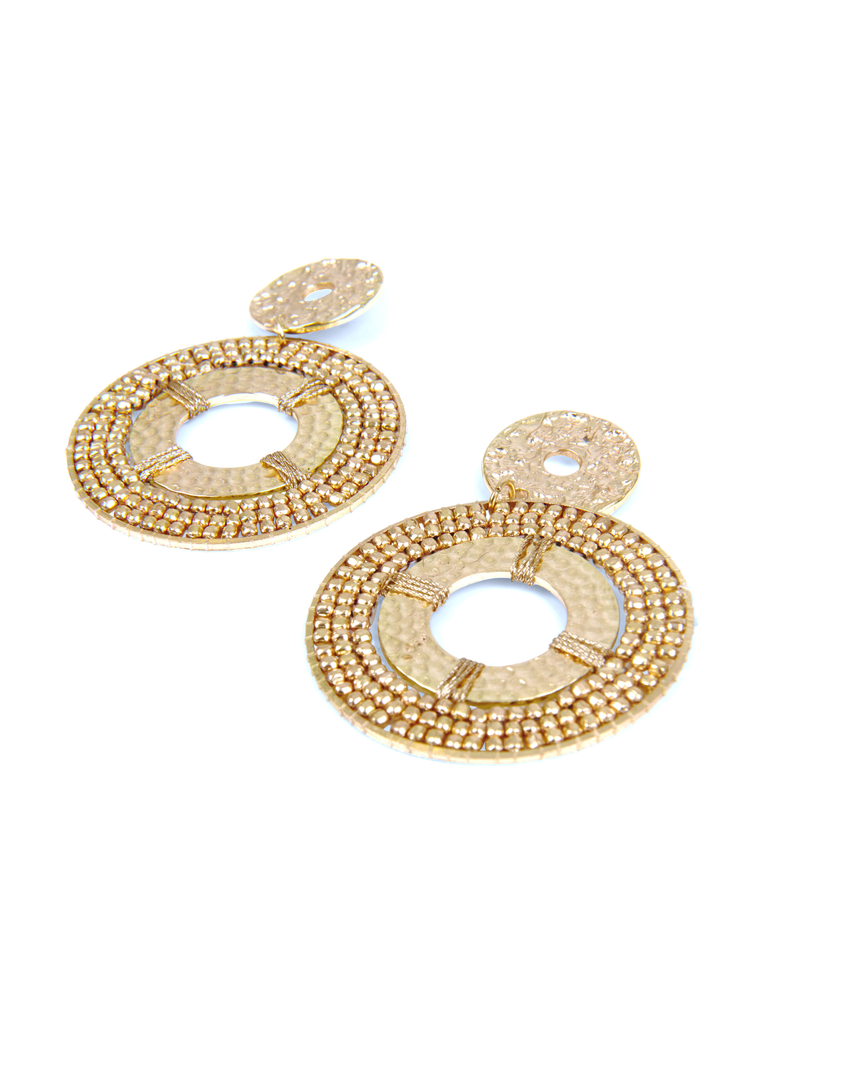 Round Golden Oorbellen ACCESSOIRES SHOEBY