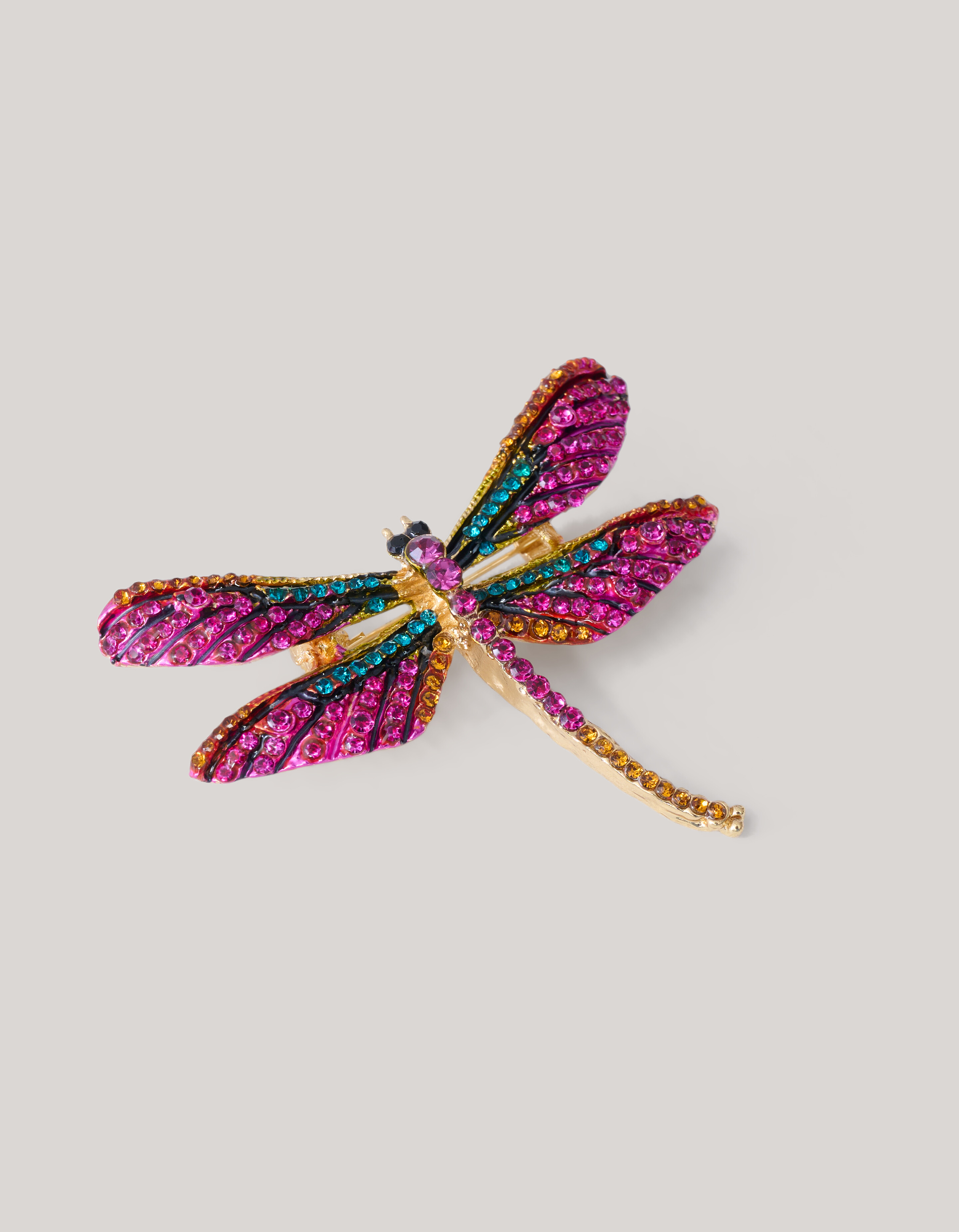 Strass Libelle Broche Roze SHOEBY ACCESSOIRES