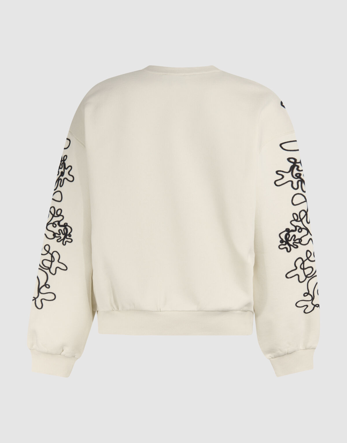 Embroidery Artwork Sweater Gebroken Wit SHOEBY WOMEN