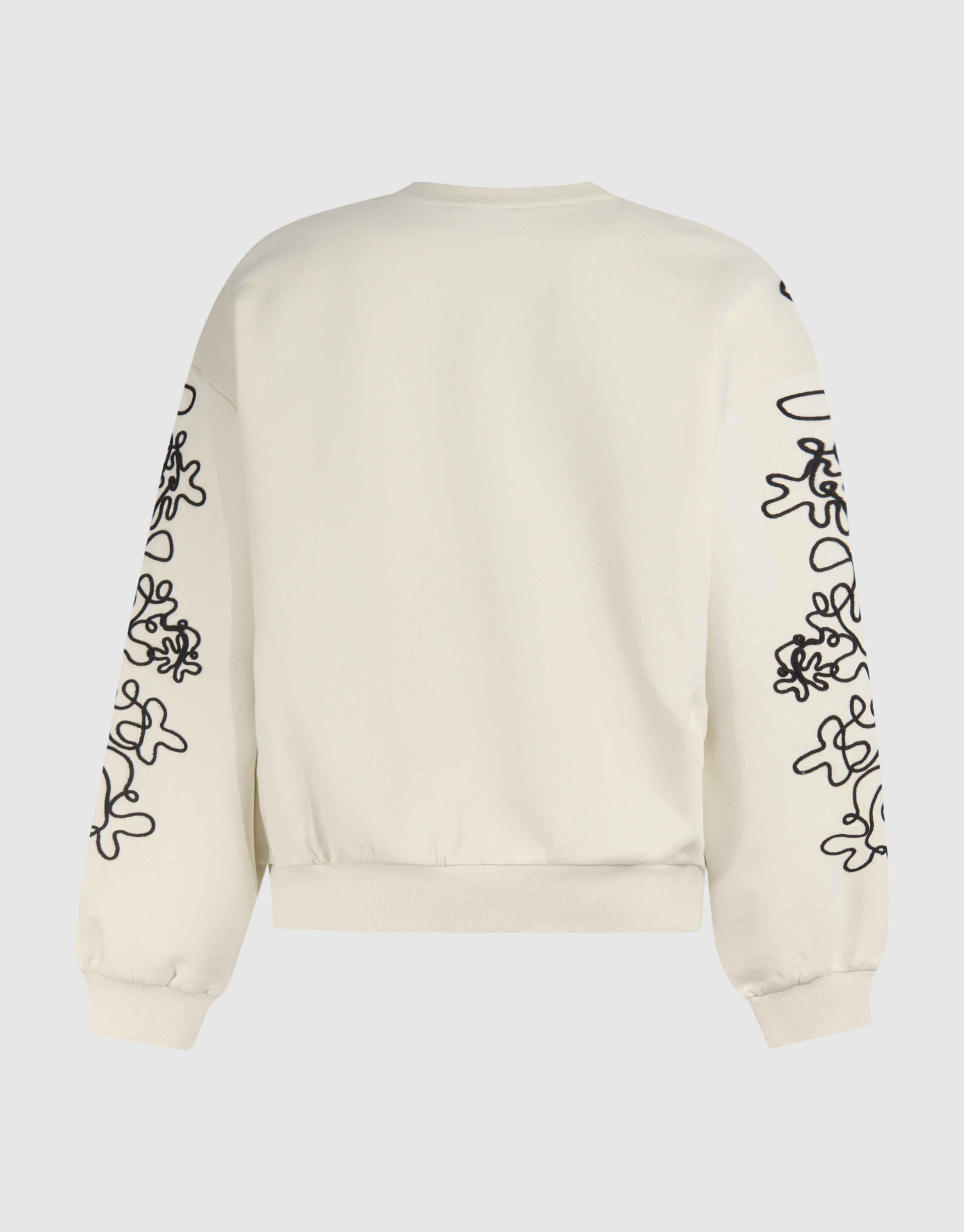 Embroidery Artwork Sweater Gebroken Wit SHOEBY WOMEN