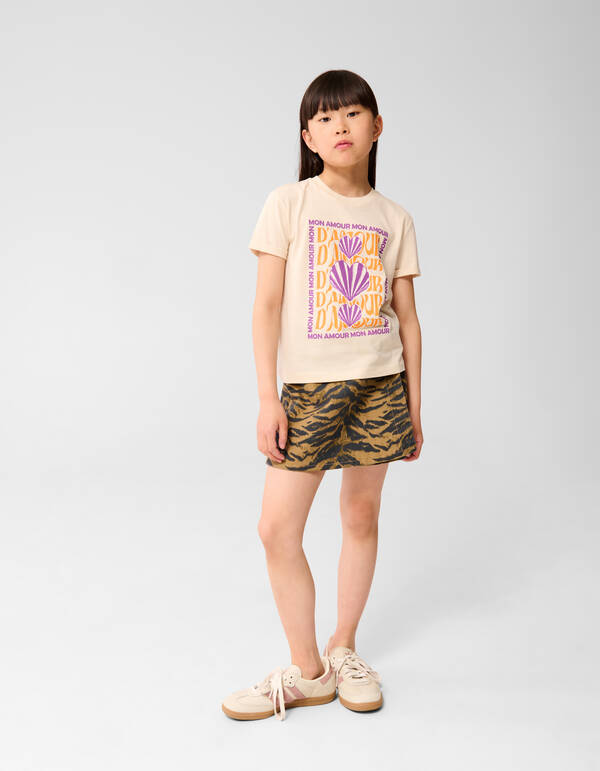 Amour Artwork T-shirt Zand SHOEBY GIRLS