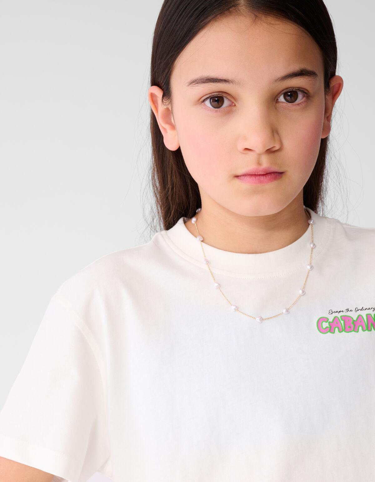 Cabana Artwork T-shirt Wit SHOEBY GIRLS