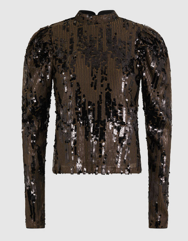 Sequin Top Khaki SHOEBY WOMEN