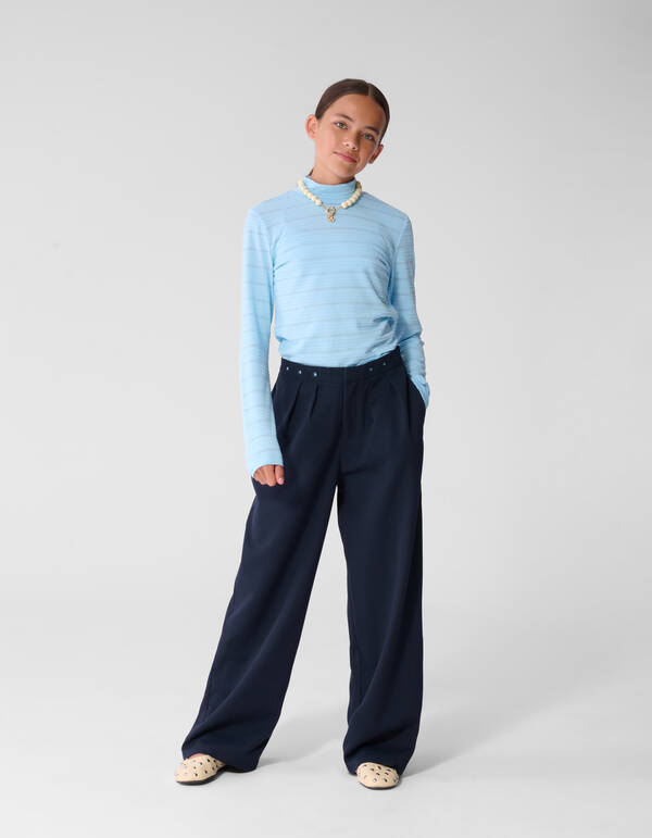 Lurex Longsleeve Top Lichtblauw SHOEBY GIRLS