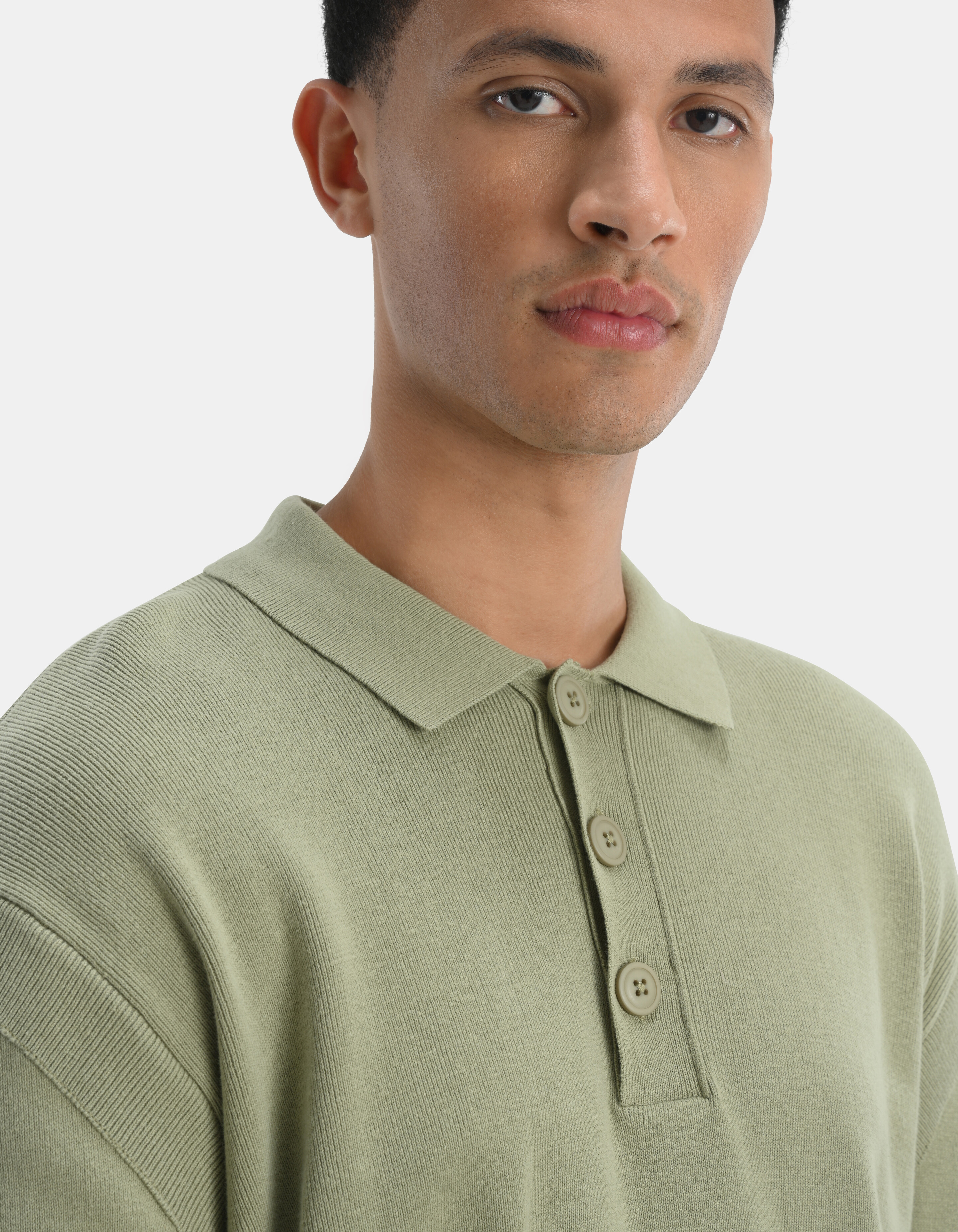 Gebreide Polo Lichtgroen SHOEBY MEN