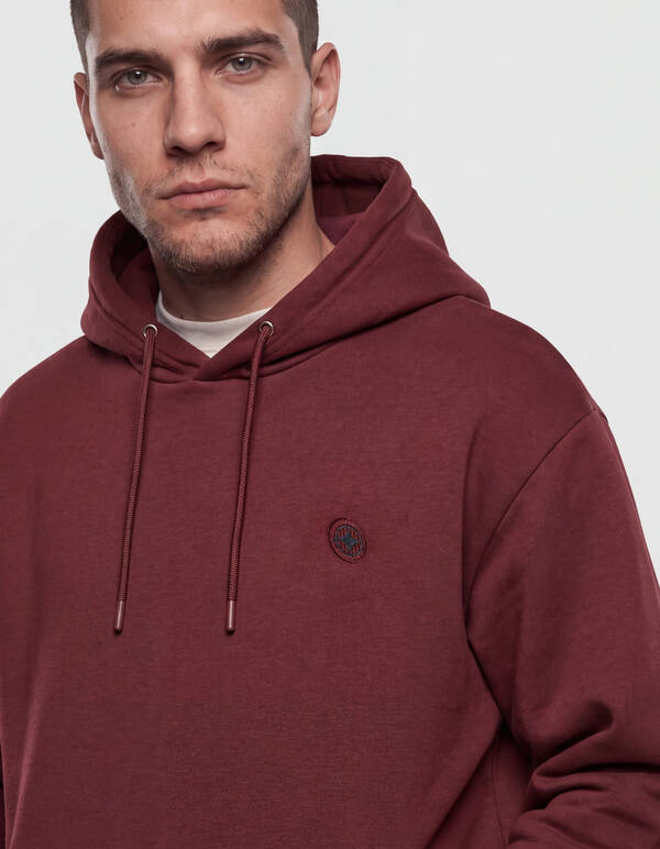 Embroidery Hoodie Donkerrood SHOEBY MEN