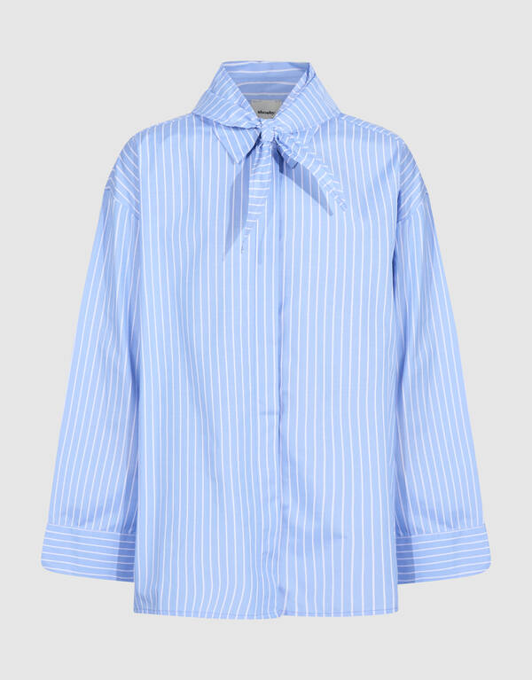 Oversized Ruiten Scarf Blouse Blauw SHOEBY GIRLS