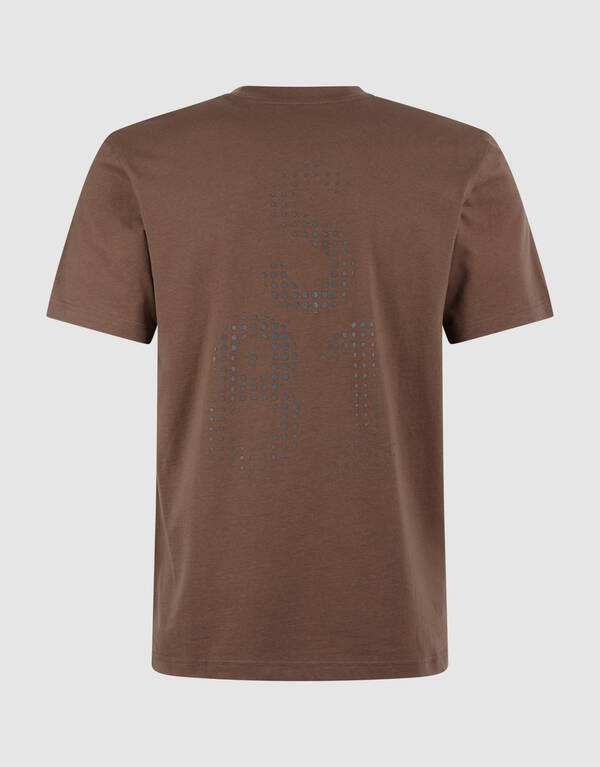 Dotted Artwork T-shirt Donkerbruin SHOEBY MEN