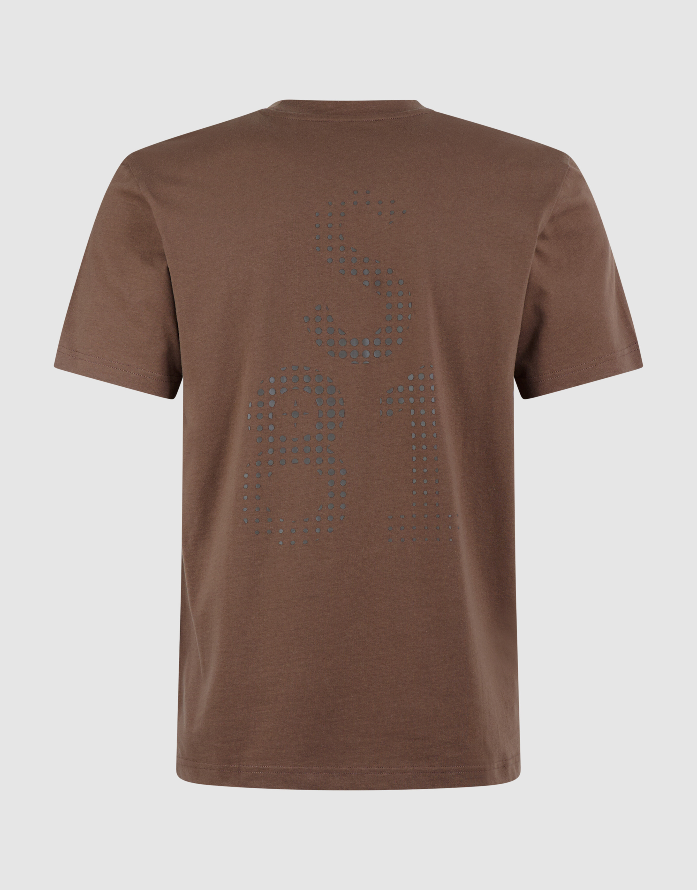 Dotted Artwork T-shirt Donkerbruin SHOEBY MEN