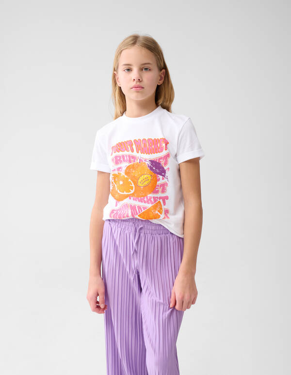 Artwork T-shirt Wit SHOEBY GIRLS