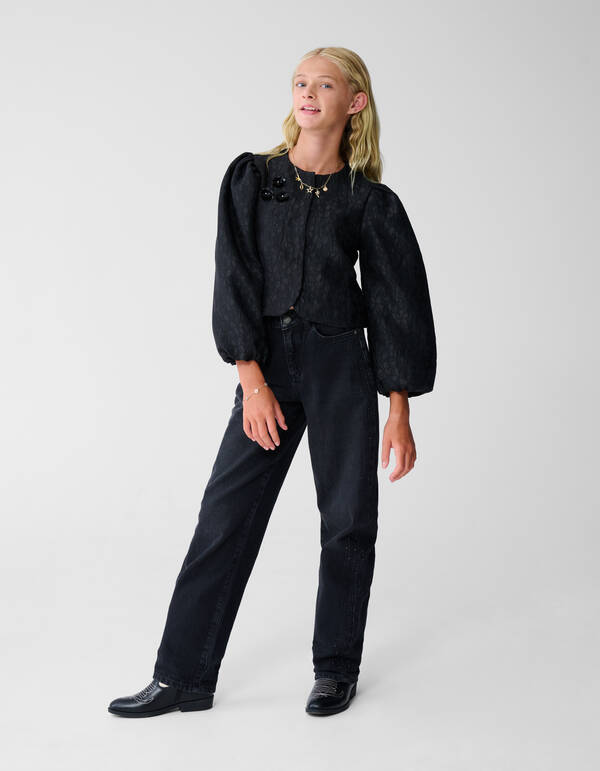 Strass Barrel Fit Jeans Zwart SHOEBY GIRLS