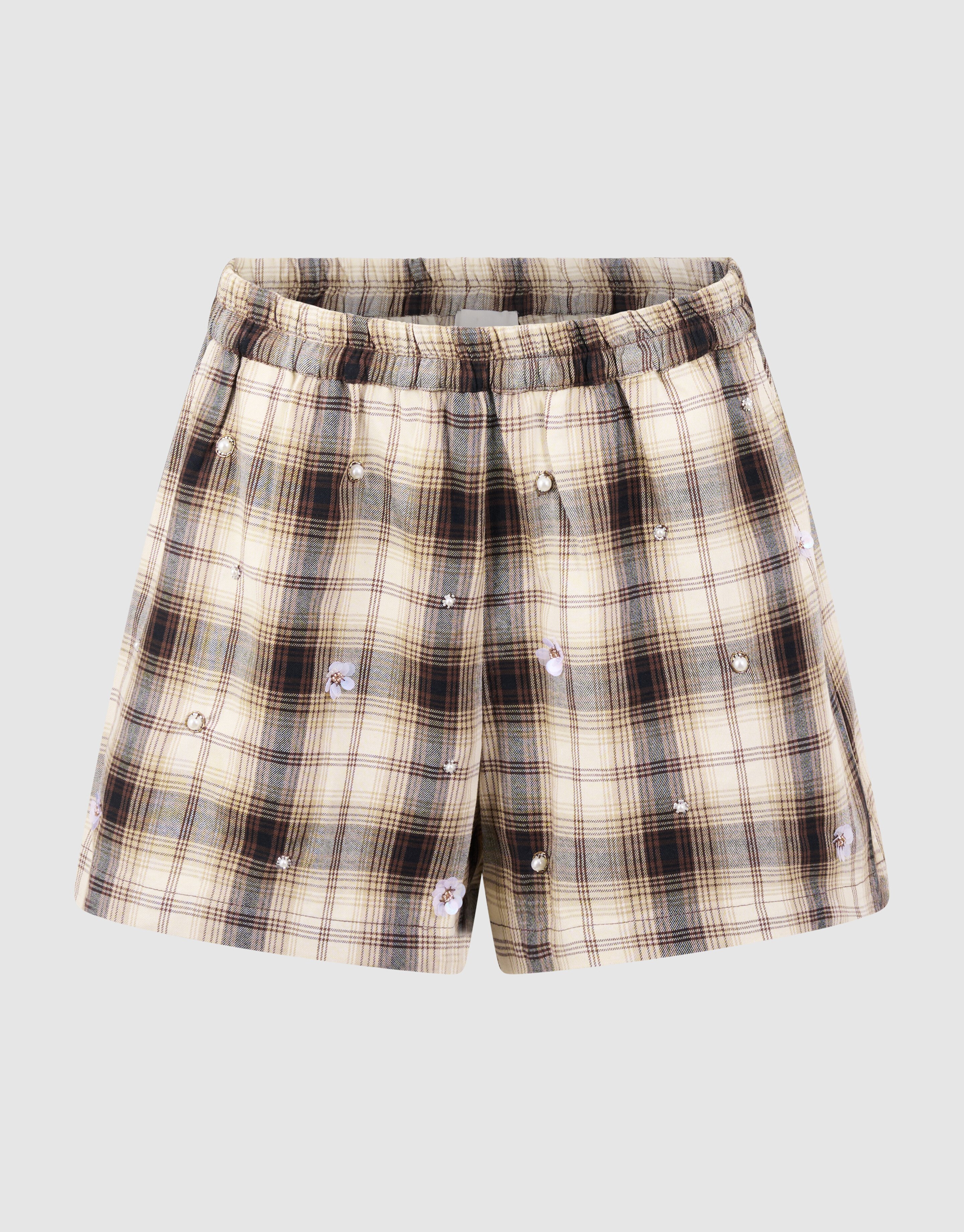 Ruiten Beaded Short Bruin SHOEBY WOMEN