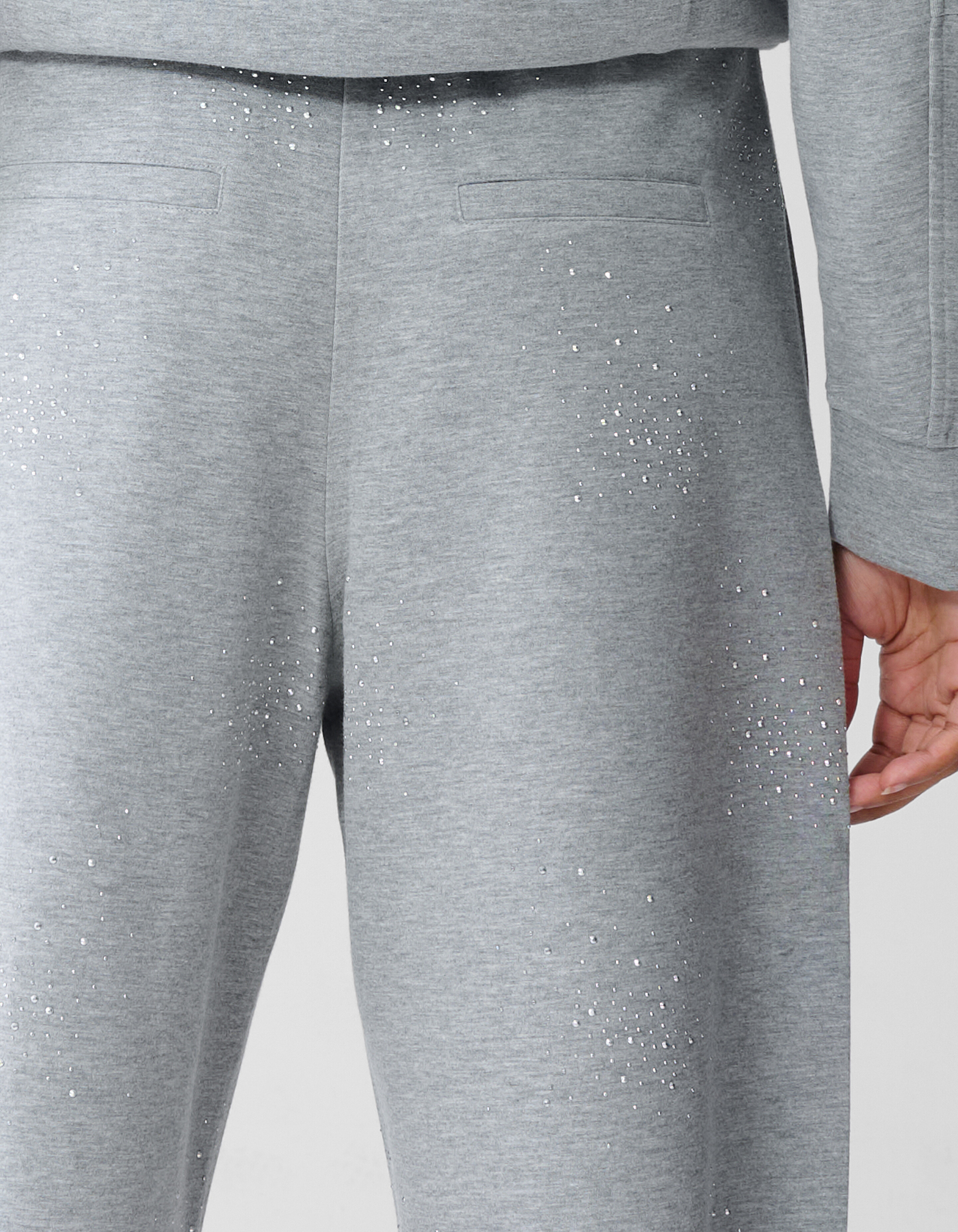 Strass Jogger Broek Lichtgrijs By Fred SHOEBY WOMEN
