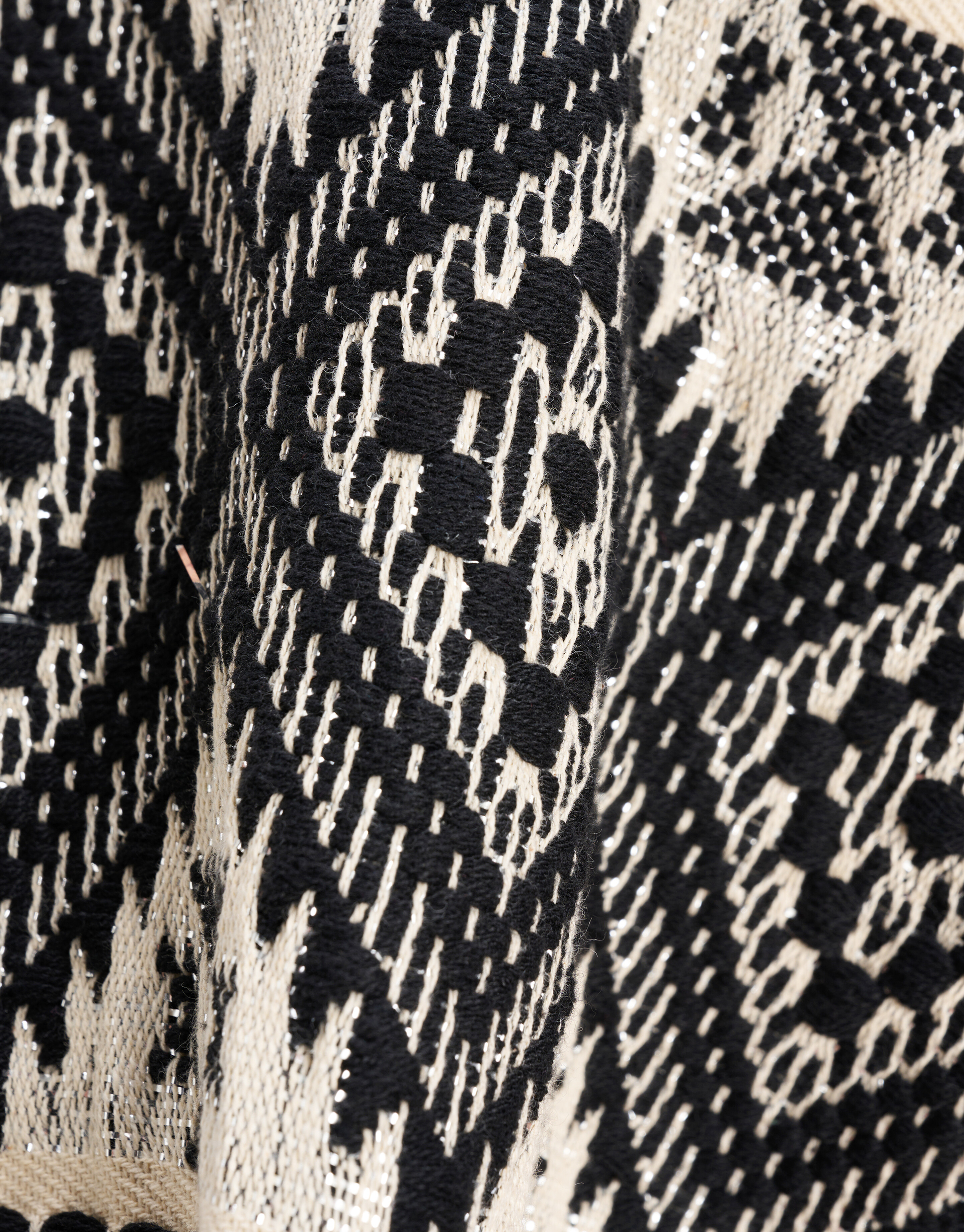 Aztec Print Gilet Zwart/Wit SHOEBY WOMEN