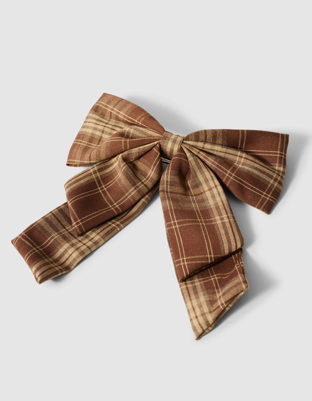 Check Strik Haarclip Bruin SHOEBY ACCESSOIRES