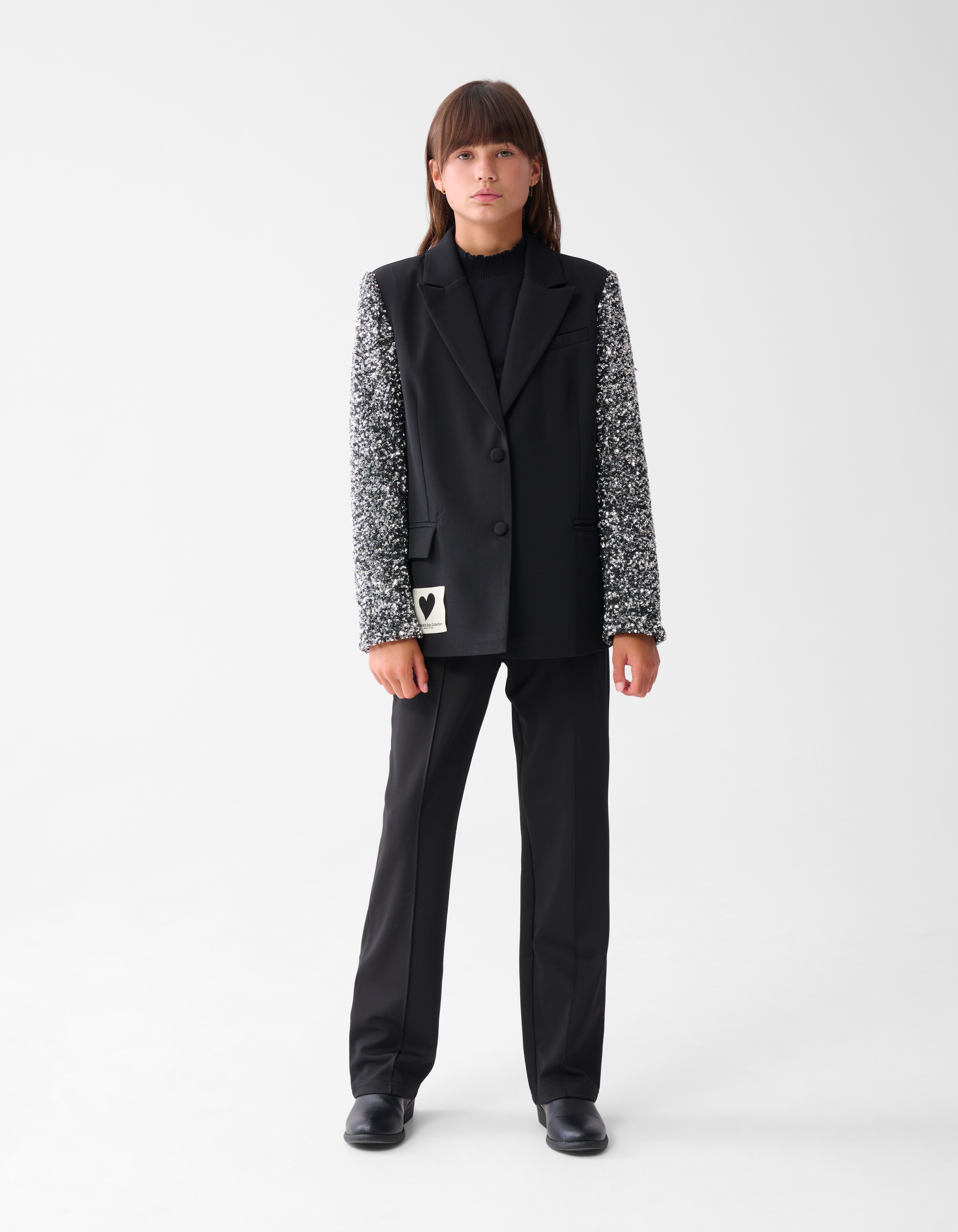 Sequin Mix Blazer Zwart SHOEBY GIRLS
