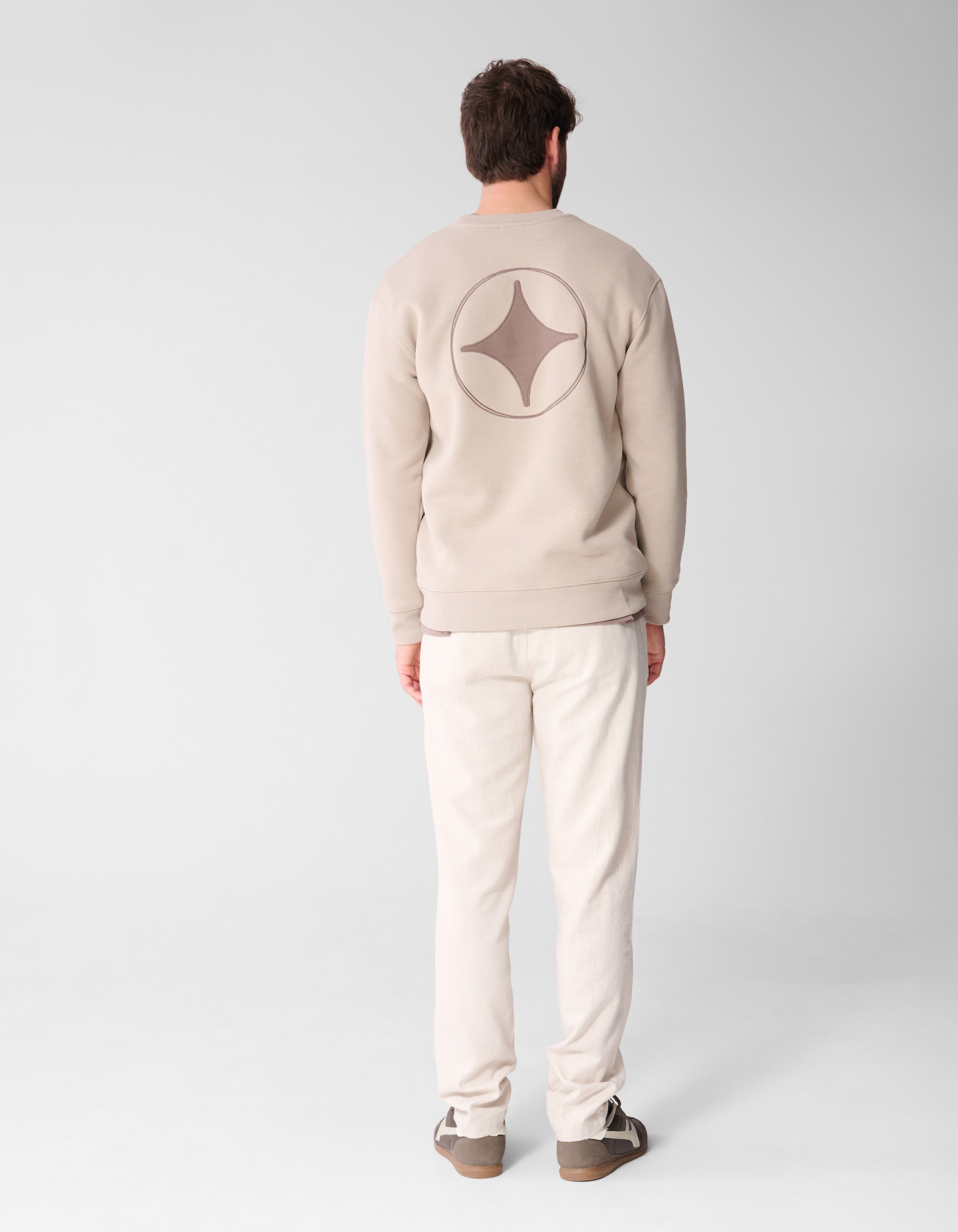 Structuur Regular Fit Broek Lichtgrijs SHOEBY MEN