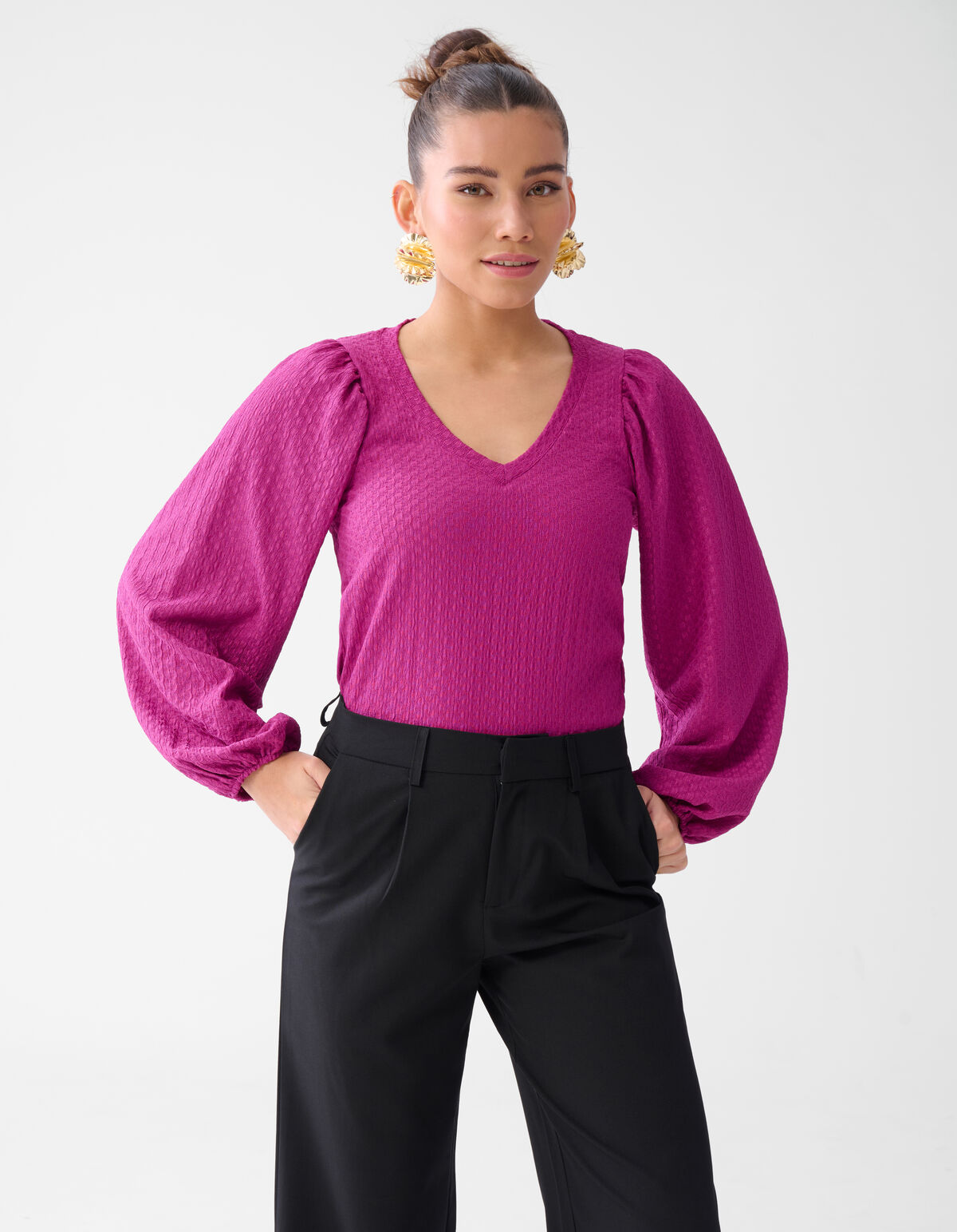 Crinkle Top Paars SHOEBY WOMEN