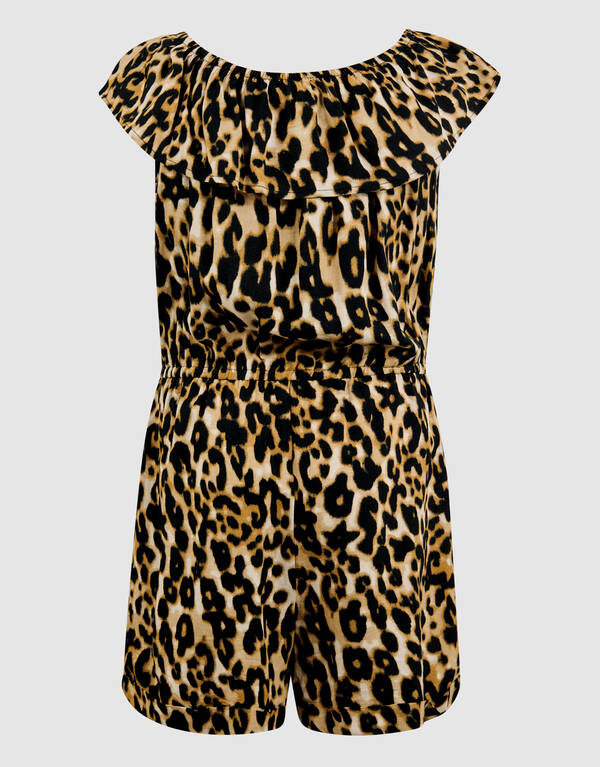 Star Leopard Jumpsuit Lichtbruin SHOEBY GIRLS