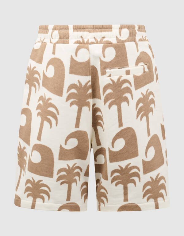 Palm Print Short Gebroken Wit SHOEBY BOYS