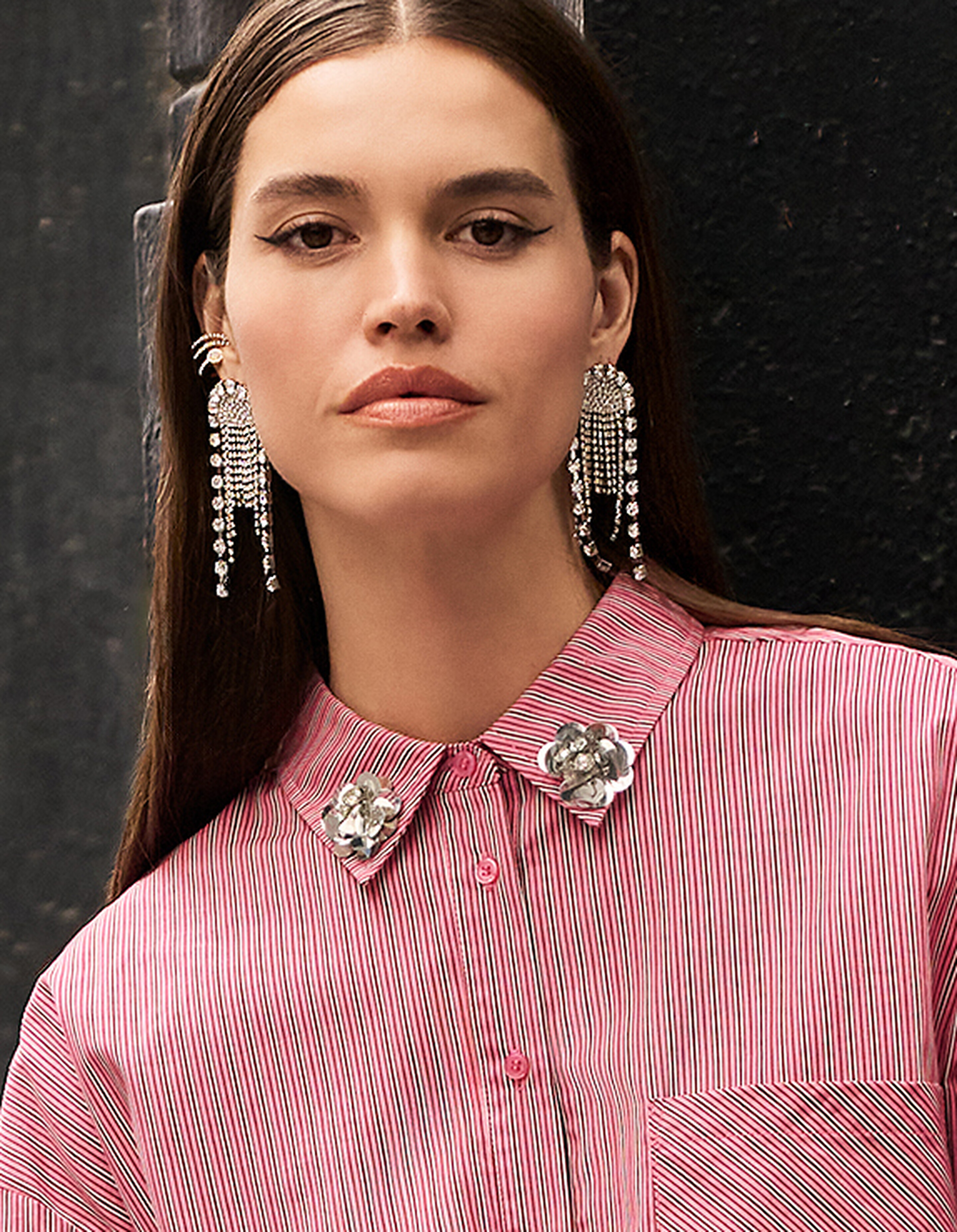 Multi Strass Oorbellen Zilver SHOEBY ACCESSOIRES