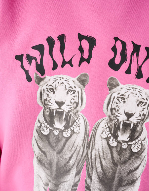 Tijger Artwork Sweater Roze SHOEBY GIRLS