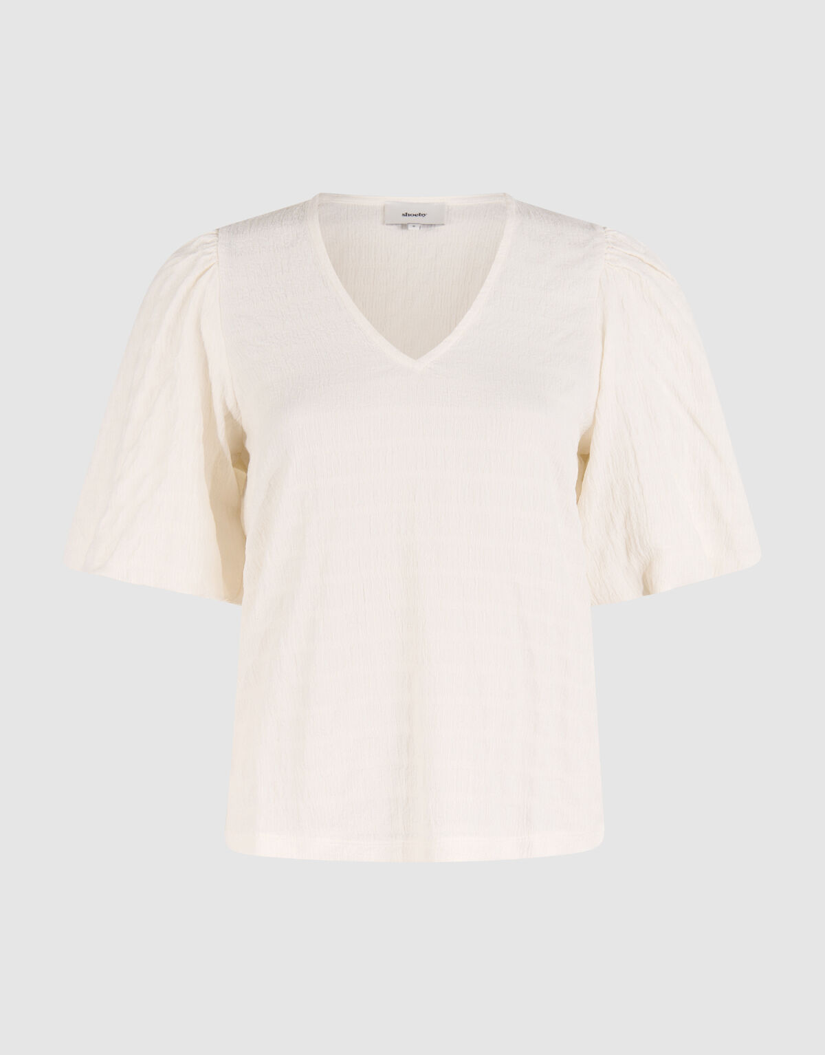 Crinkle Top Gebroken Wit SHOEBY WOMEN