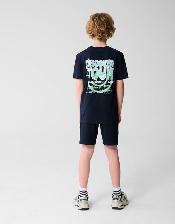 Tour Artwork T-shirt Donkerblauw SHOEBY BOYS