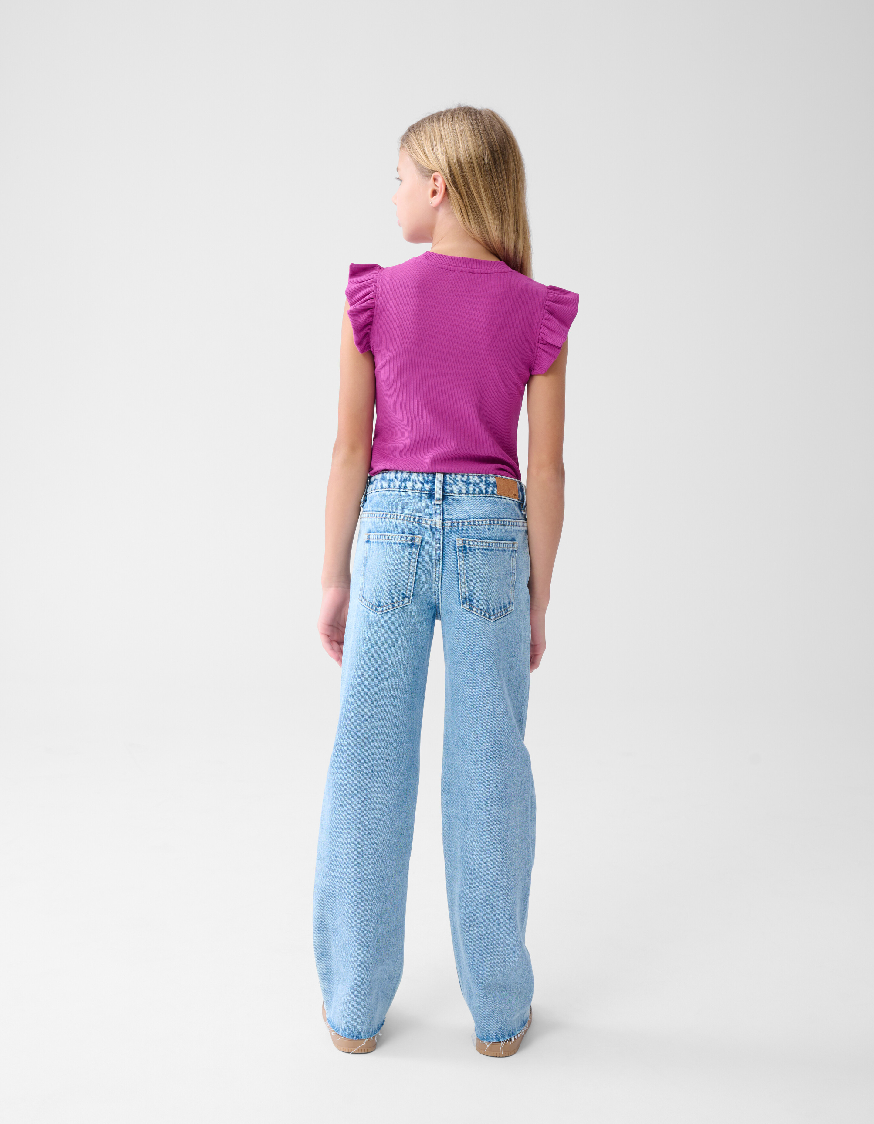 Ruffle Bedel T-shirt Donkerroze SHOEBY GIRLS