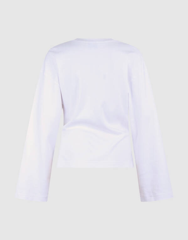 Knotted Longsleeve T-shirt Wit SHOEBY WOMEN