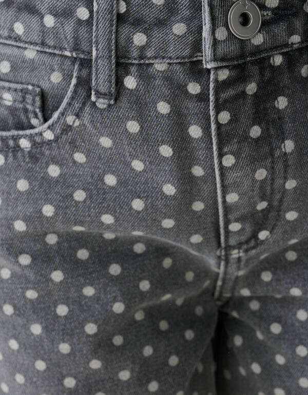 Wide Leg Dot Jeans Grijs SHOEBY GIRLS