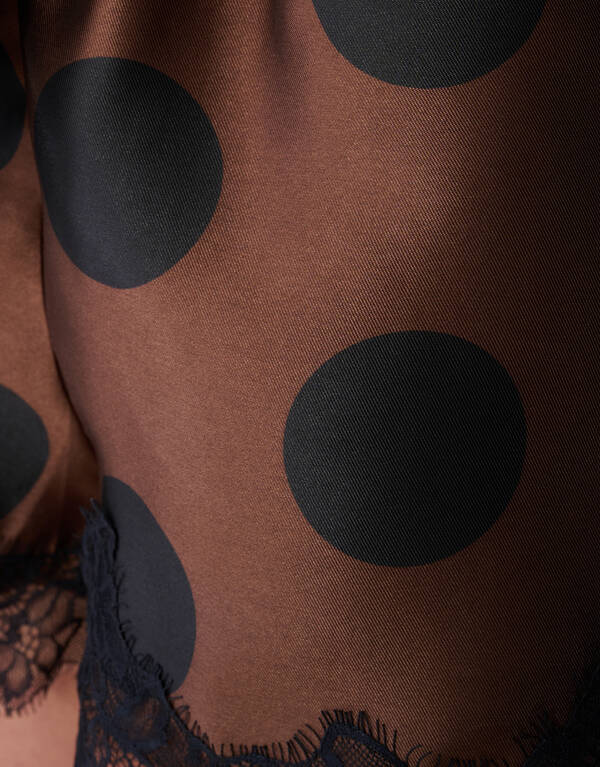 Kanten Polkadot Short Bruin SHOEBY WOMEN