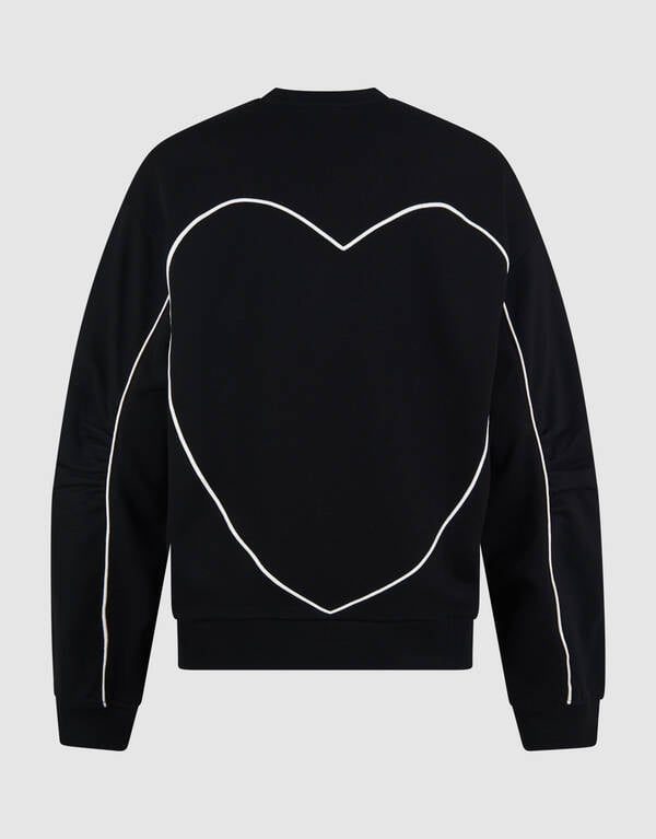Heart Artwork Sweater Zwart SHOEBY WOMEN