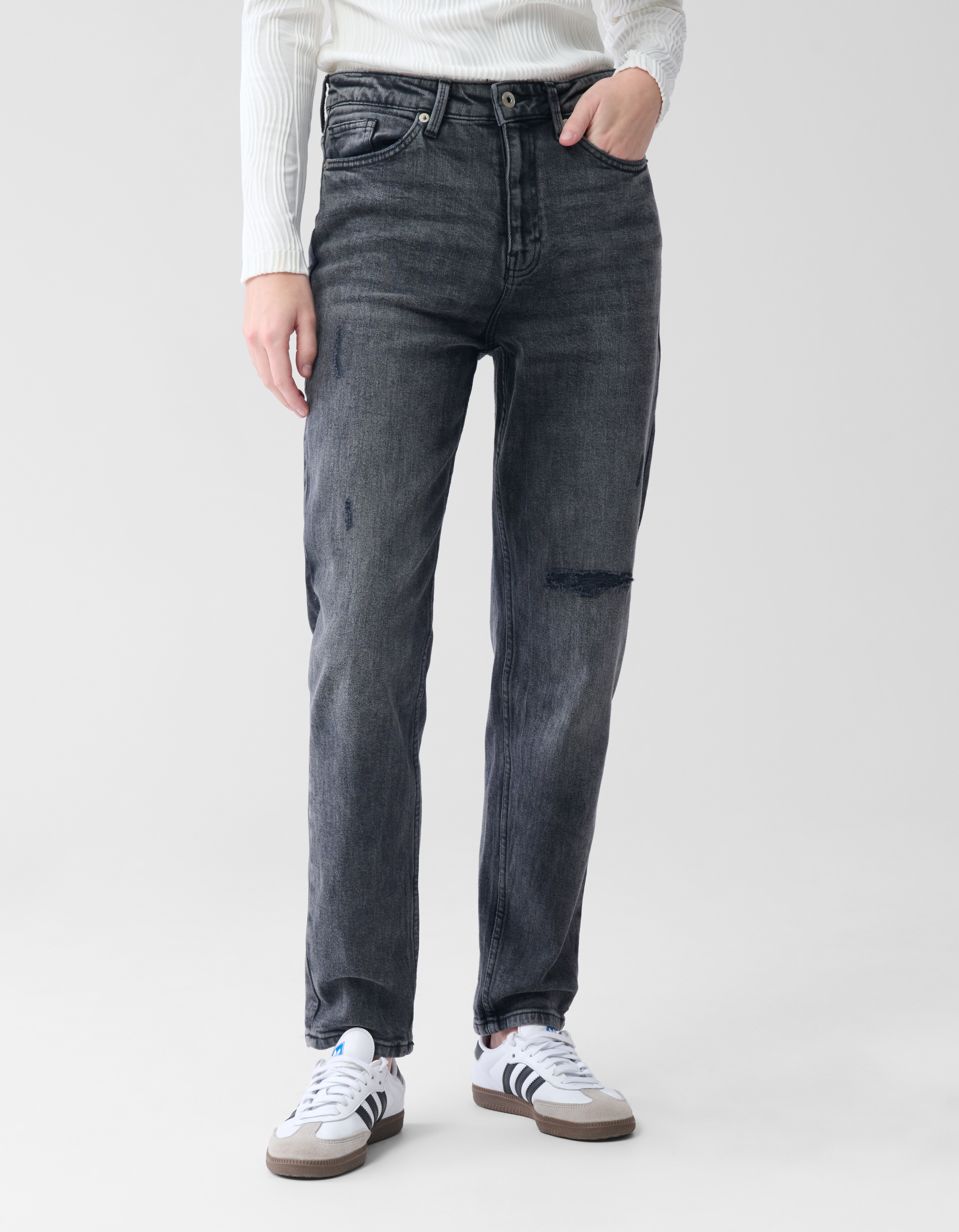 Tapered Fit Jeans Donkergrijs L29 SHOEBY WOMEN