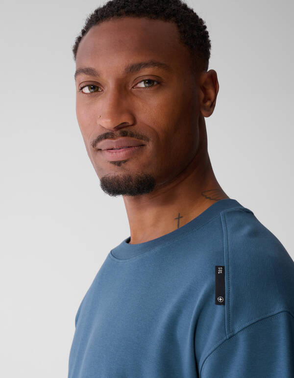 Basis Label T-shirt Blauw SHOEBY MEN
