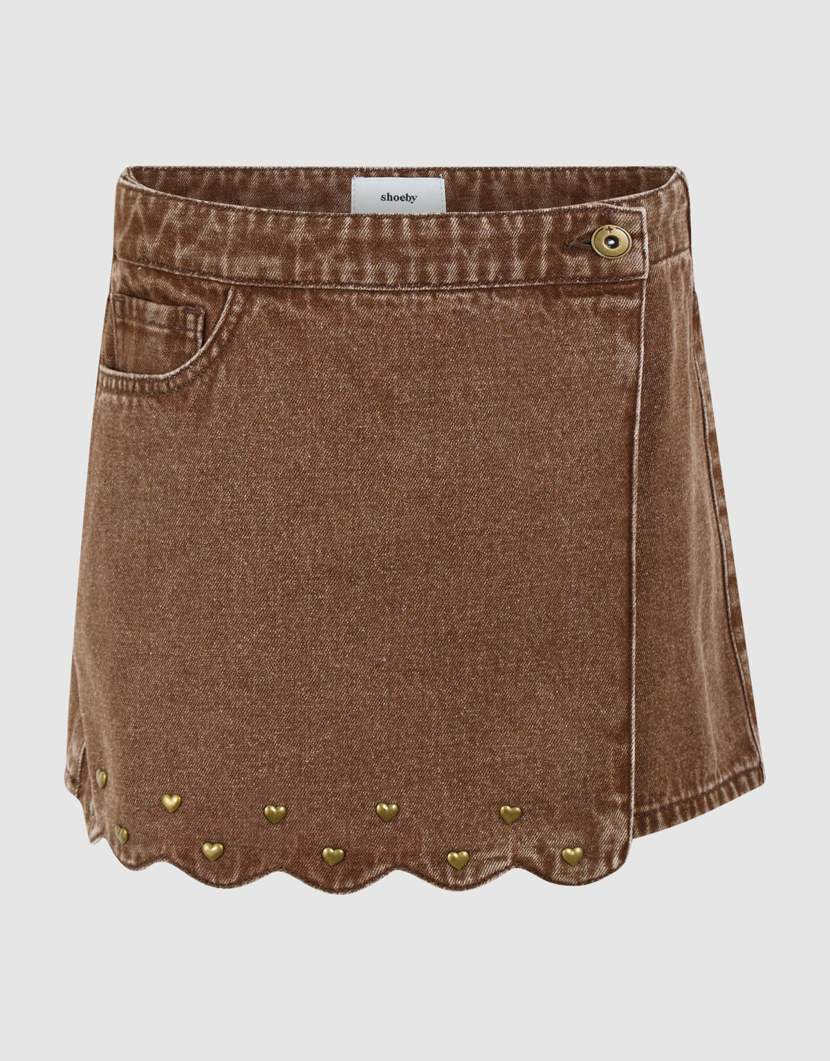 Heart Denim Skort Bruin SHOEBY GIRLS