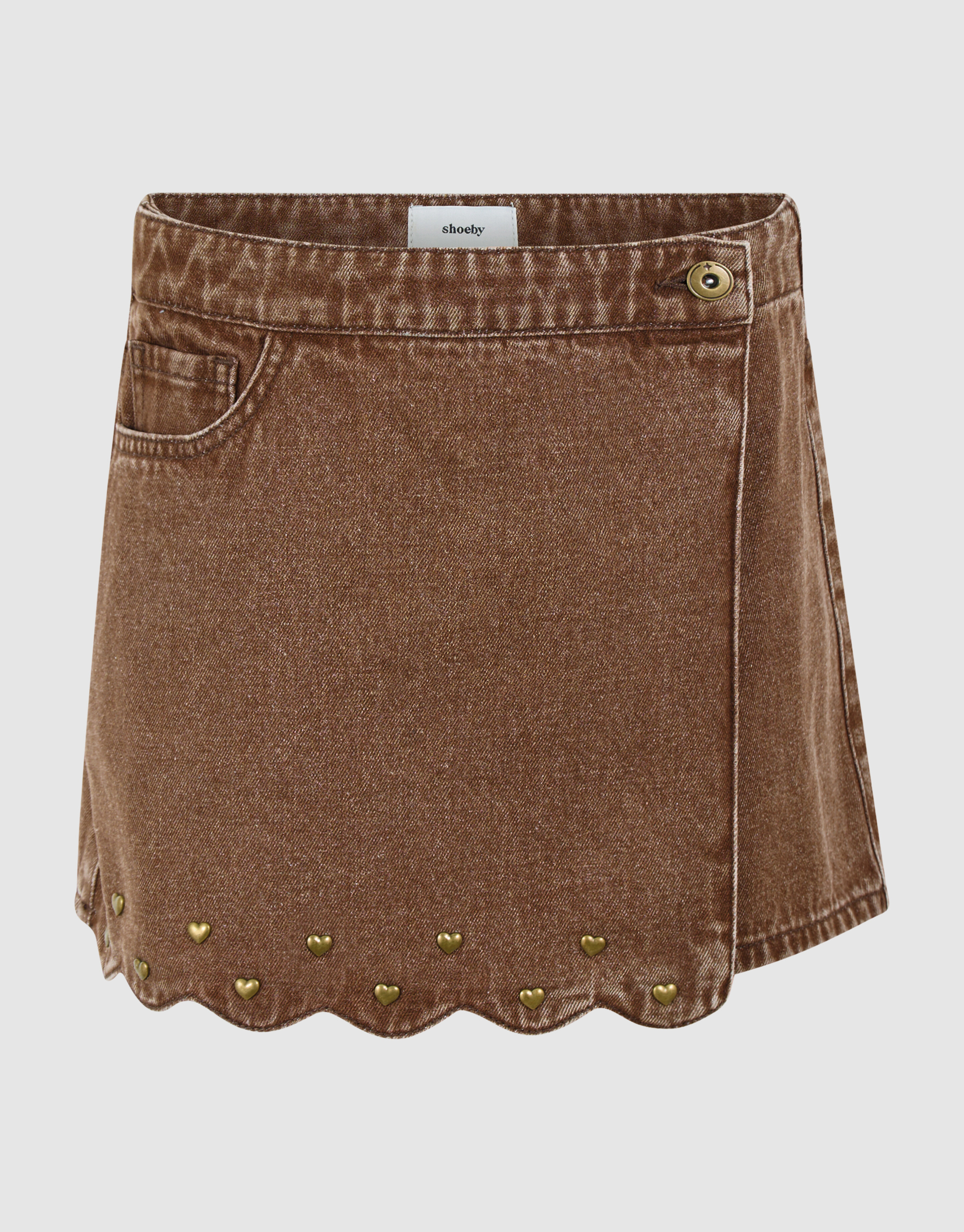 Heart Denim Skort Bruin SHOEBY GIRLS