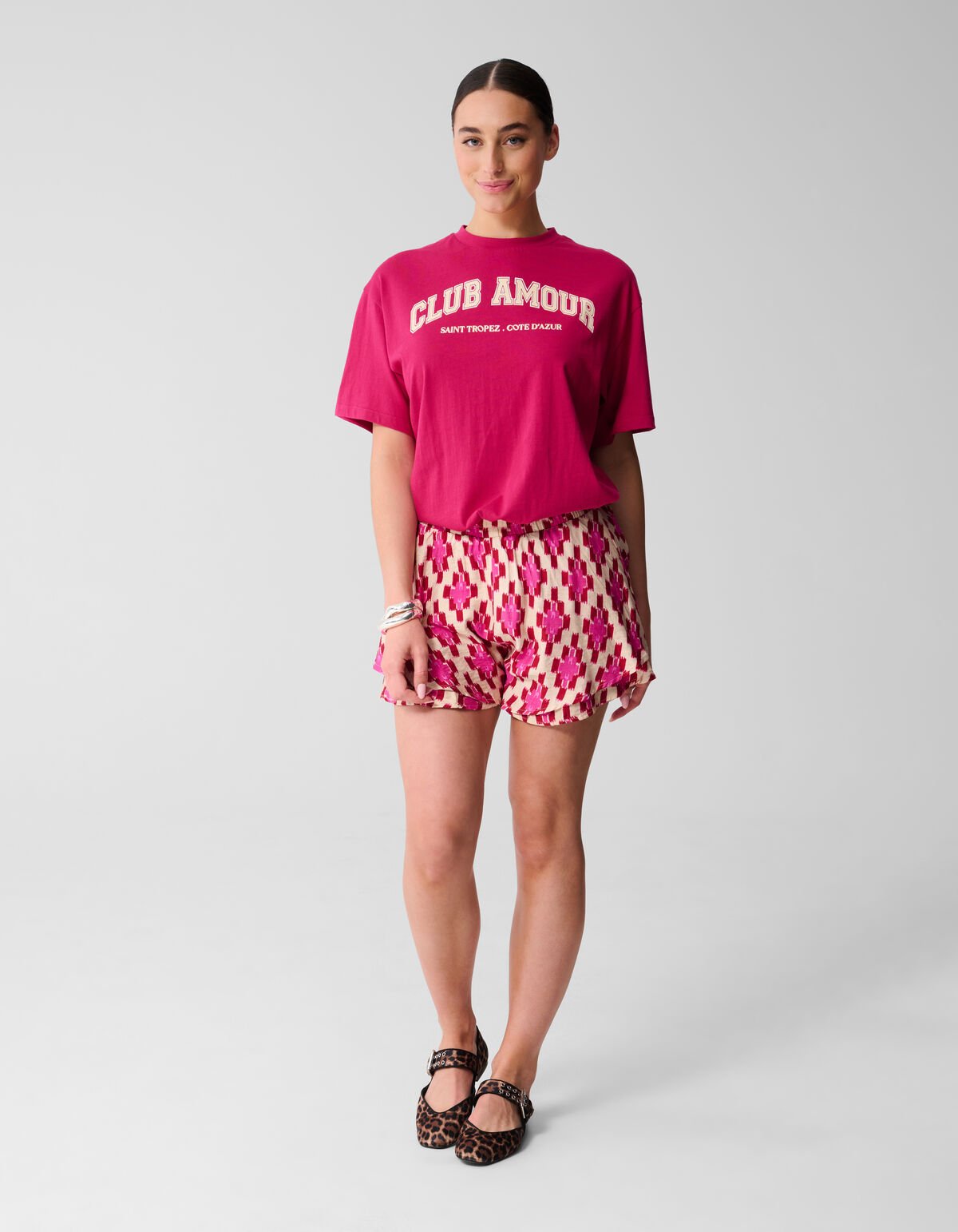 Club Amour T-shirt Roze/Rood SHOEBY WOMEN