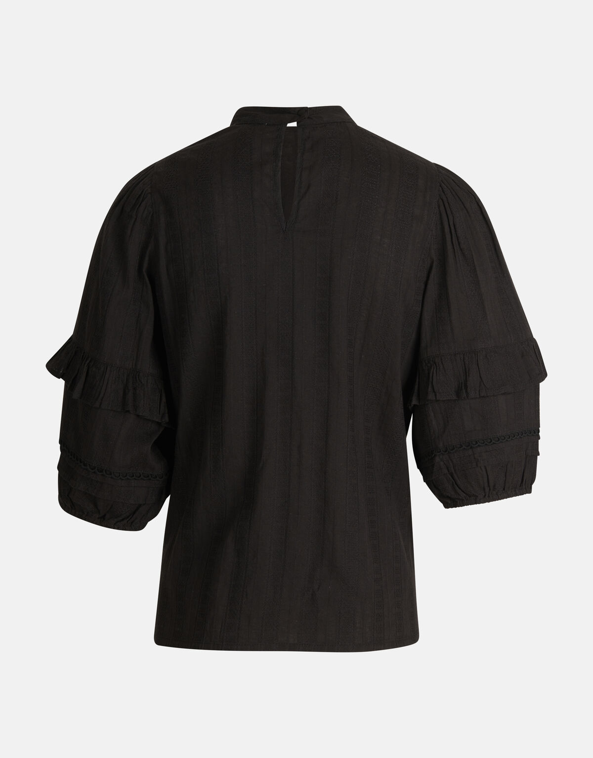 Ruffle Blouse Zwart SHOEBY WOMEN