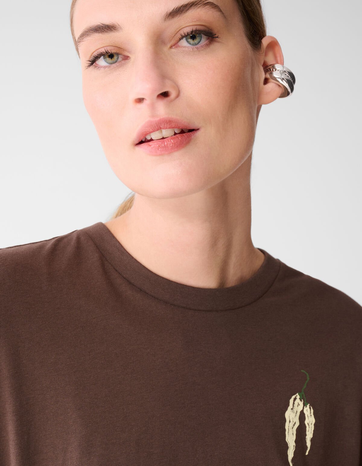 Pepper Artwork T-shirt Bruin SHOEBY WOMEN