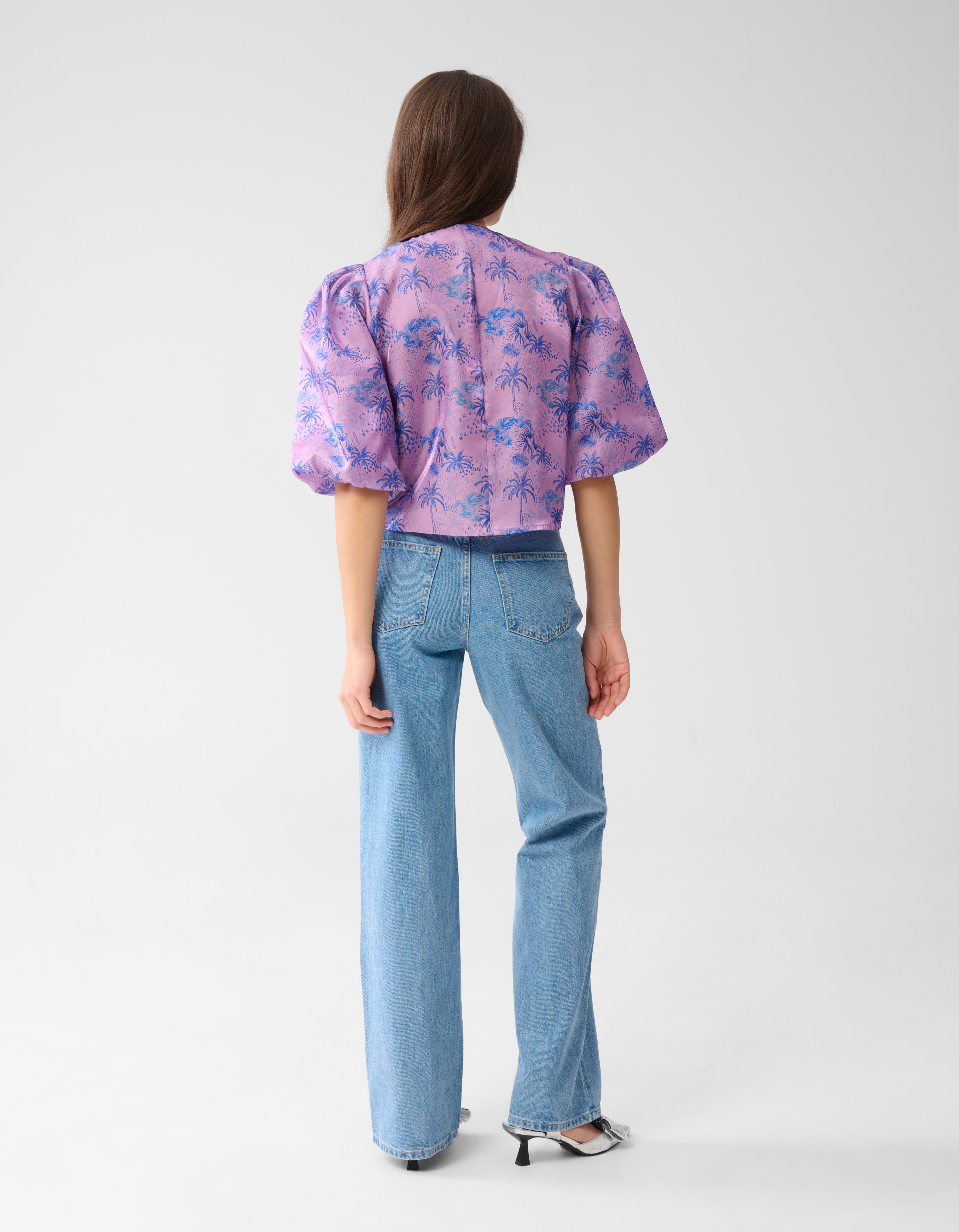 Embellished Wide Leg Fit Jeans Mediumstone SHOEBY WOMEN